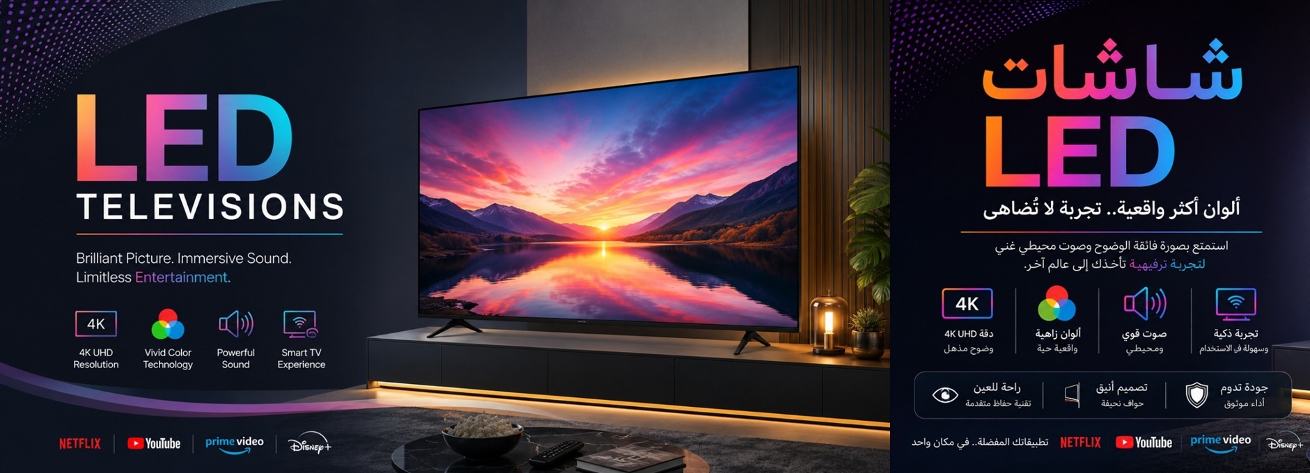 Smart TVs up to 100"